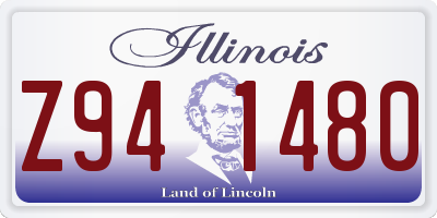 IL license plate Z941480