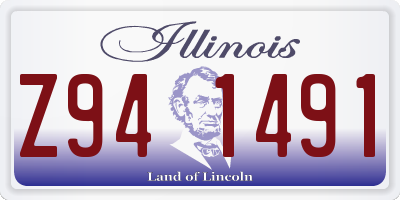 IL license plate Z941491