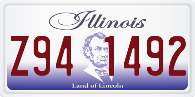 IL license plate Z941492