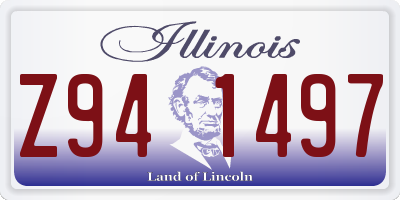 IL license plate Z941497