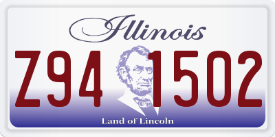 IL license plate Z941502