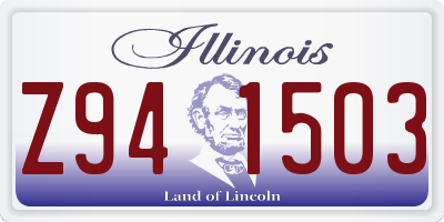 IL license plate Z941503