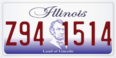 IL license plate Z941514
