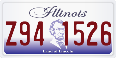 IL license plate Z941526