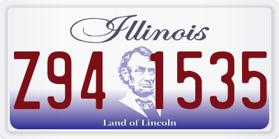 IL license plate Z941535