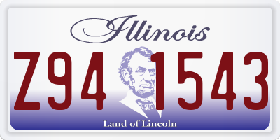 IL license plate Z941543