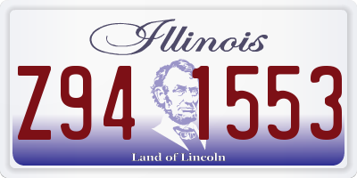 IL license plate Z941553
