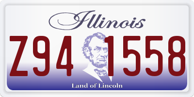 IL license plate Z941558