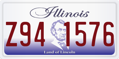 IL license plate Z941576