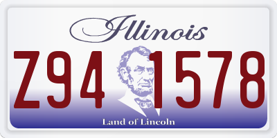 IL license plate Z941578