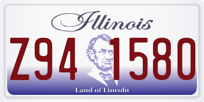 IL license plate Z941580
