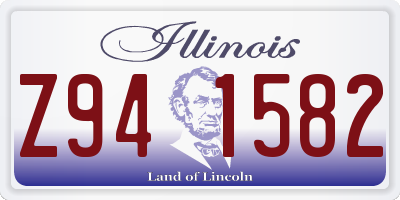 IL license plate Z941582