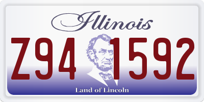 IL license plate Z941592