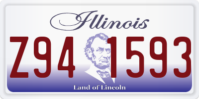 IL license plate Z941593