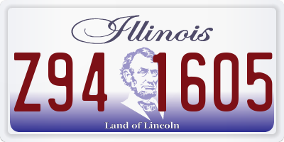 IL license plate Z941605