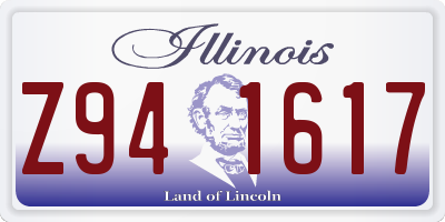 IL license plate Z941617