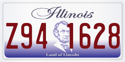 IL license plate Z941628