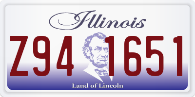 IL license plate Z941651
