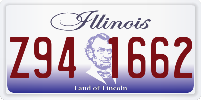 IL license plate Z941662