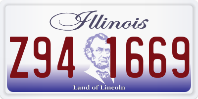 IL license plate Z941669
