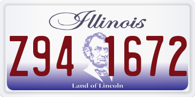 IL license plate Z941672