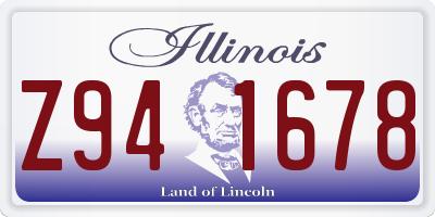 IL license plate Z941678