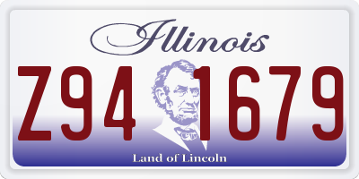 IL license plate Z941679