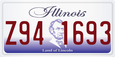 IL license plate Z941693