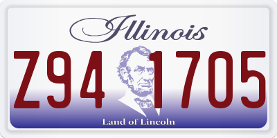 IL license plate Z941705
