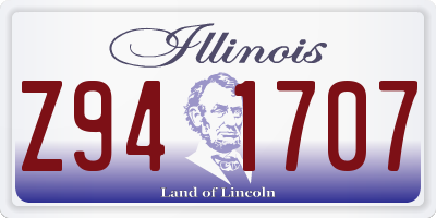IL license plate Z941707