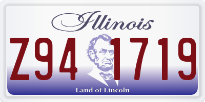 IL license plate Z941719