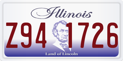 IL license plate Z941726