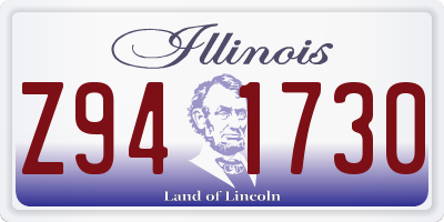 IL license plate Z941730