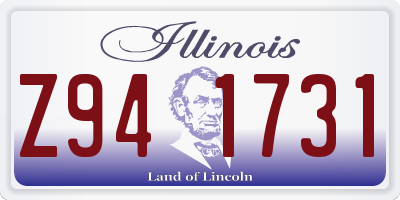 IL license plate Z941731