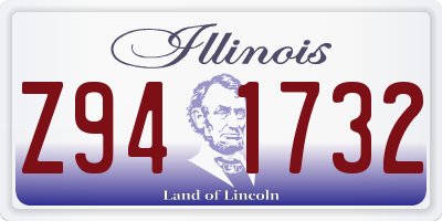 IL license plate Z941732