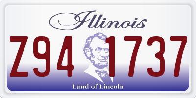IL license plate Z941737