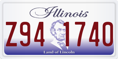 IL license plate Z941740