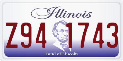 IL license plate Z941743