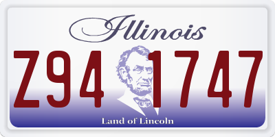 IL license plate Z941747