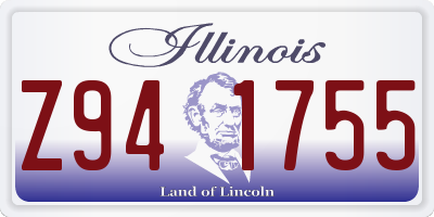 IL license plate Z941755