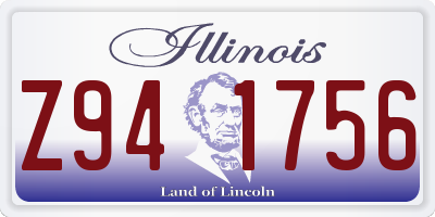 IL license plate Z941756