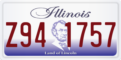 IL license plate Z941757