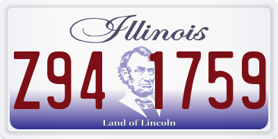 IL license plate Z941759