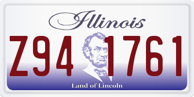 IL license plate Z941761