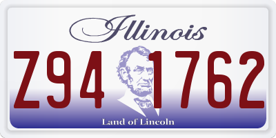 IL license plate Z941762