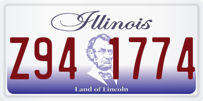 IL license plate Z941774