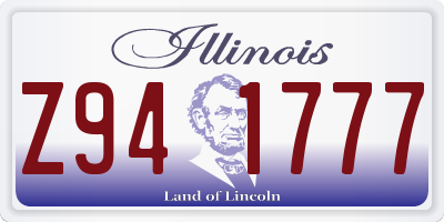 IL license plate Z941777