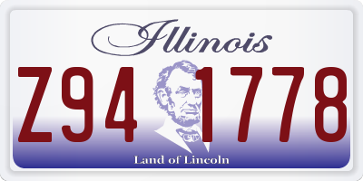 IL license plate Z941778