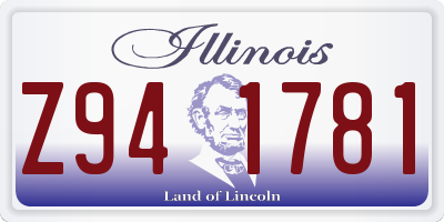 IL license plate Z941781