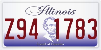 IL license plate Z941783